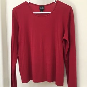 Red Long Sleeve Top